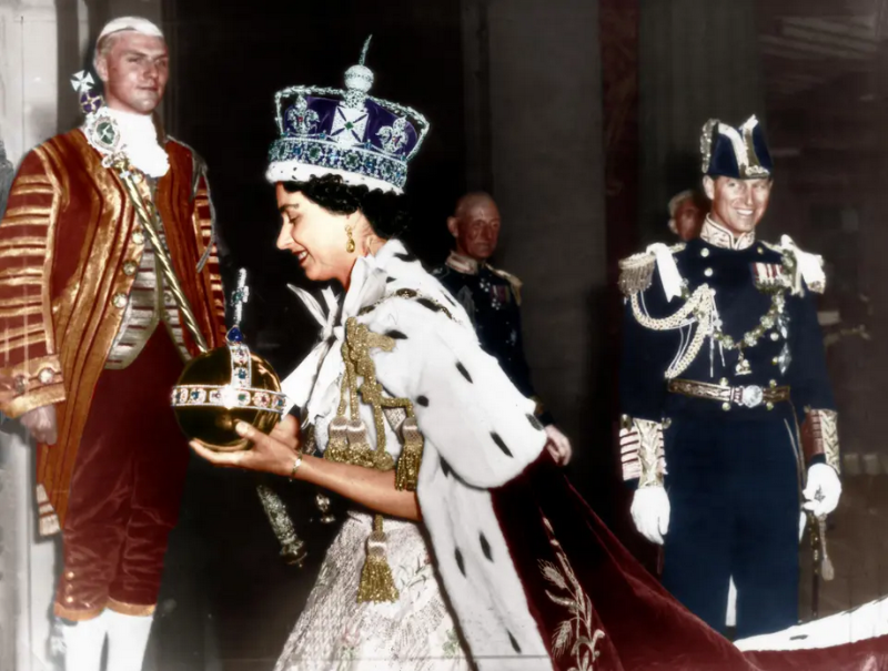 伊利沙伯二世加冕仪式。 网上图片