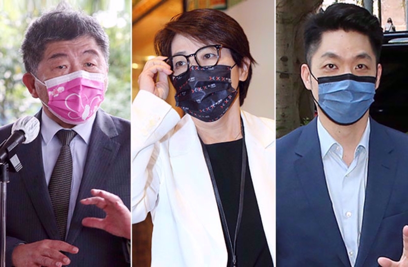 九合一大選倒數不到三個月,首都是兵家必爭之地,台北市長選戰形成三腳督局面,民調高低順序為蔣萬安(右起)、黃珊珊、陳時中。(本報資料照合成)