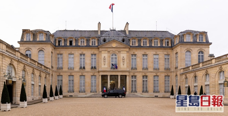 法國總統府愛麗舍宮將周五（9日）一整天下半旗致哀。網圖