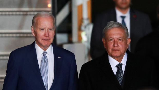 U.S. President Joe Biden arrives in Mexico