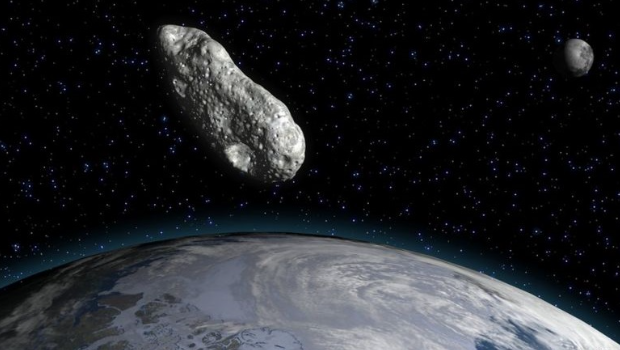 2023 BU小行星掠過地球的構想圖。網上圖片