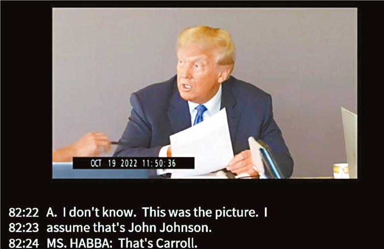 前总统特朗普的作证视频和证词文字记录