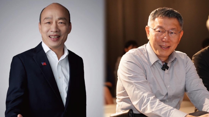 最多网友期待民众党主席柯文哲(右)能跟前高雄市长韩国瑜(左)在演场会上合体。 最多网友期待民众党主席柯文哲(右)能跟前高雄市长韩国瑜(左)在演场会上合体。