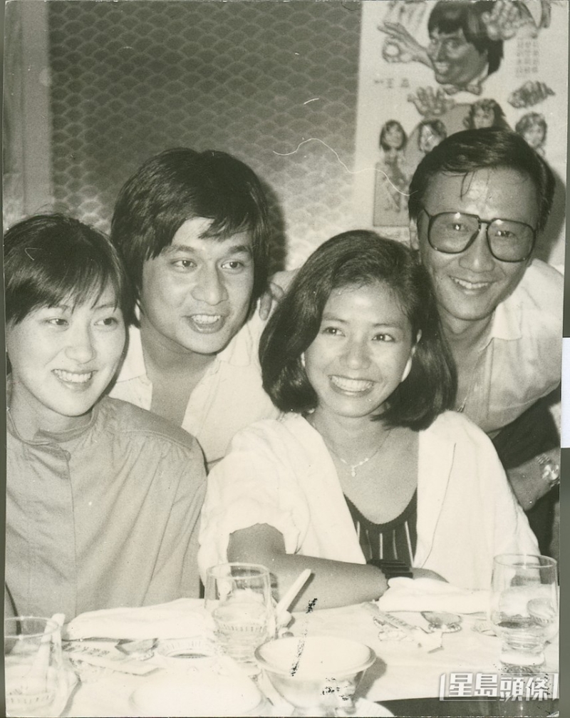 钱慧仪(左一)曾与钟楚红、傅声(左二)、谢贤结片缘。 钱慧仪(左一)曾与钟楚红、傅声(左二)、谢贤结片缘。