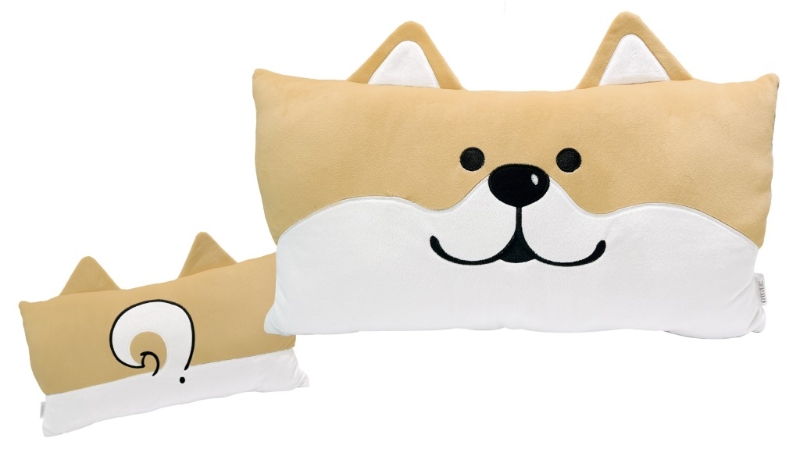 微笑柴犬毛绒长方形抱枕HK$180,Y。 微笑柴犬毛绒长方形抱枕HK$180,Y。