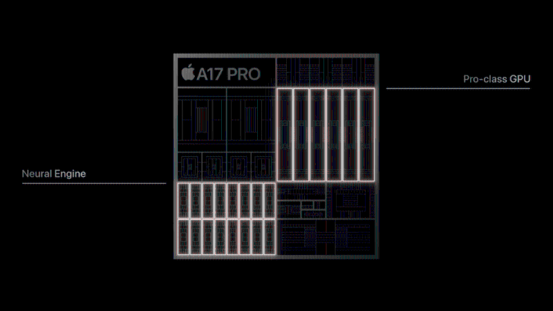 iPhone 15 Pro及iPhone 15 Pro Max换上最新的A17 Pro Bionic仿生芯片。