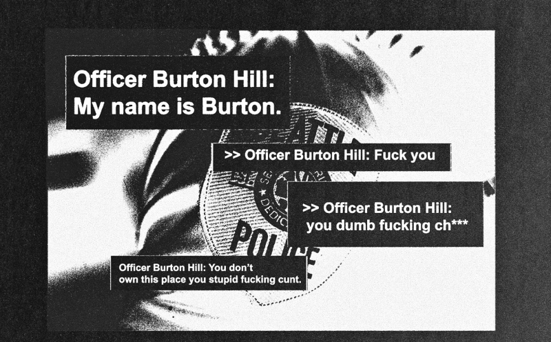 涉事警员名为希尔,隶属西雅图西南分局,与亚裔邻居争执,期间与妻子米金斯涉嫌向对方说出种族主义和性别歧视的话。 网上图片 涉事警员名为希尔,隶属西雅图西南分局,与亚裔邻居争执,期间与妻子米金斯涉嫌向对方说出种族主义和性别歧视的话。 网上图片