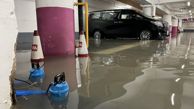 环翠邨停车场水浸