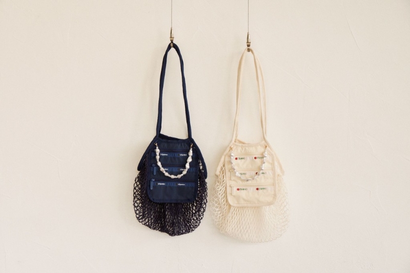 Net Pearl网袋、$1,280至$1,480、LeSportsac。 Net Pearl网袋、$1,280至$1,480、LeSportsac。