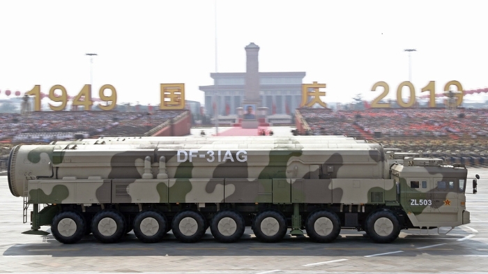 中国“东风31型”机动洲际导弹。