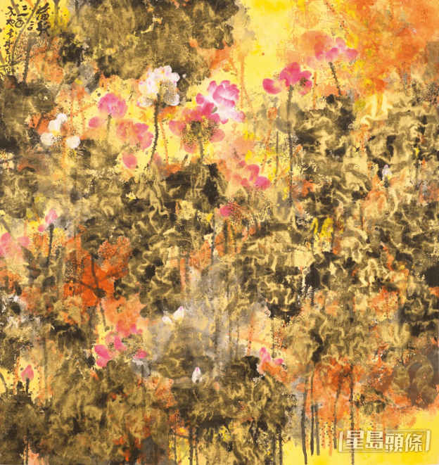 林天行作品《荷歌》2021,水墨设色纸本,193 X 183cm 林天行作品《荷歌》2021,水墨设色纸本,193 X 183cm