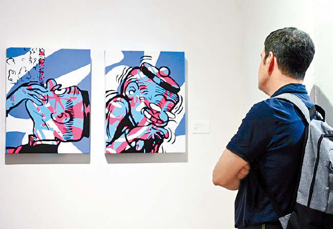 多重影笔触是王泽独创的画风。 多重影笔触是王泽独创的画风。