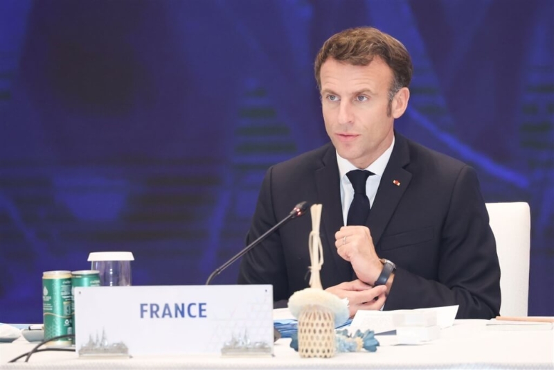 图为法国总统马克龙。 中央社文件照片 图为法国总统马克龙。 中央社文件照片