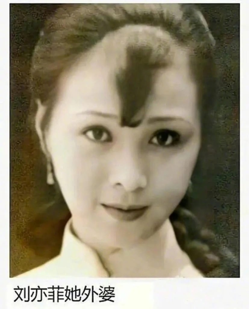 刘亦菲的外婆。 刘亦菲的外婆。