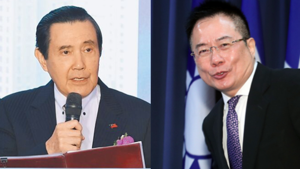 前“立委”蔡正元（右）表示，他在16日晚间接到前总统马英九（左）的电话。