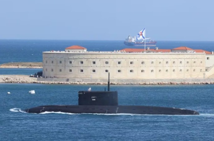 部署在克里米阿塞瓦斯托波尔港的俄潜艇科尔皮诺号。路透社