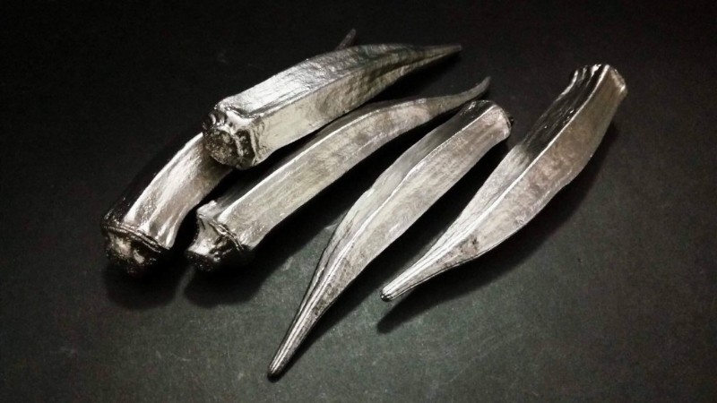 铁铸秋葵亦是其一中款产品。 (X@IRON FACTORY IKEDA) 铁铸秋葵亦是其一中款产品。 (X@IRON FACTORY IKEDA)