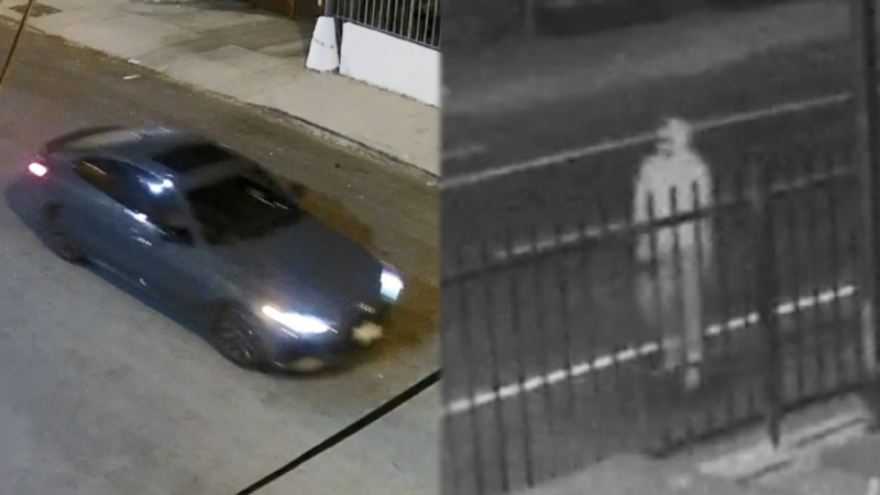 美国公布案发现场可疑人物及车辆照片，呼吁民众提供线索。 LAPD