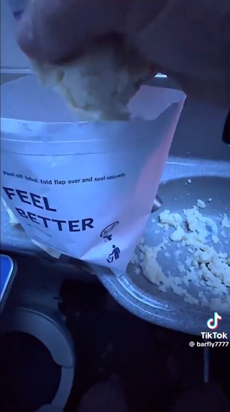 搓好后放入呕吐袋。TikTok 搓好后放入呕吐袋。TikTok