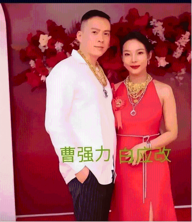 白家小女儿白应改及女婿曹强力。 白家小女儿白应改及女婿曹强力。