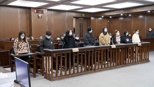 假冒靳东诈骗案，8名被告均是女性。