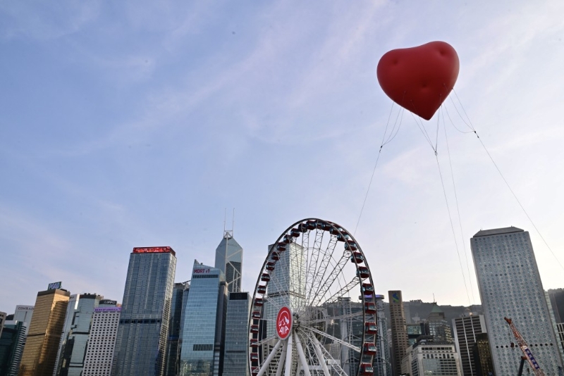 中环海滨长廊。 中环海滨长廊。