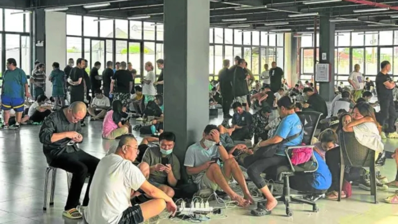 从诈骗组织被救的受困男女奴工。 菲律宾反有组织罪行委员会 从诈骗组织被救的受困男女奴工。 菲律宾反有组织罪行委员会