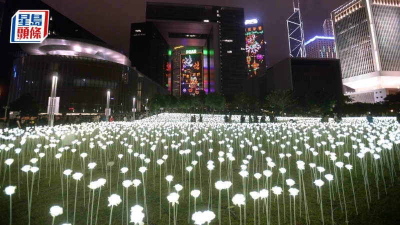2016年的“Light Rose Garden HK”玫瑰花灯海，9日展期吸引55万人次进场。 资料图片