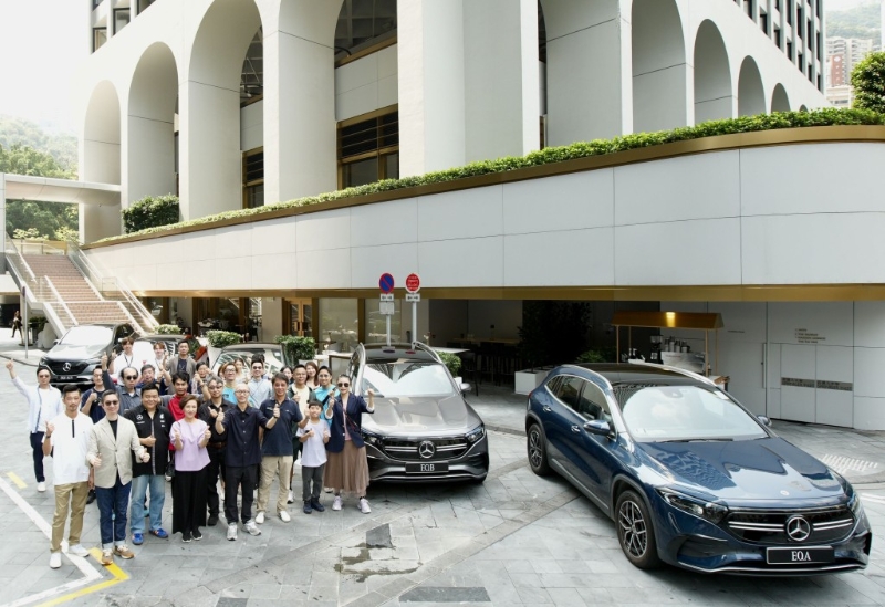 2024 Cars &Coffee 平治纯电动车早餐品鉴会4月13日于中环 The Murray Hotel， Hong Kong（美利酒店）举行。
