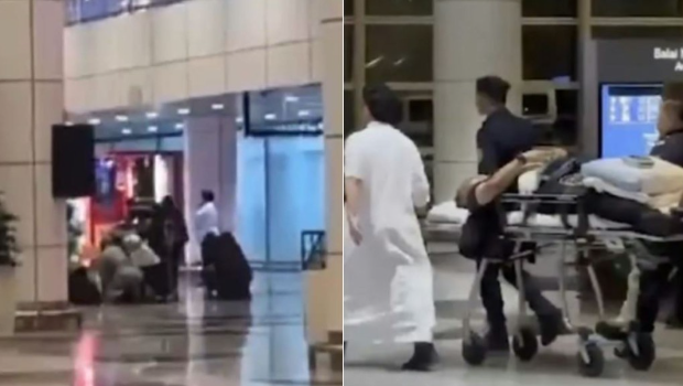 腹部中枪的私人保镖被送医抢救。 腹部中枪的私人保镖被送医抢救。