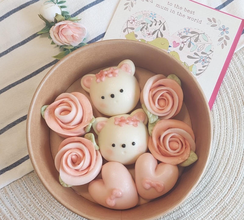 爱心白熊花样馒头 爱心白熊花样馒头