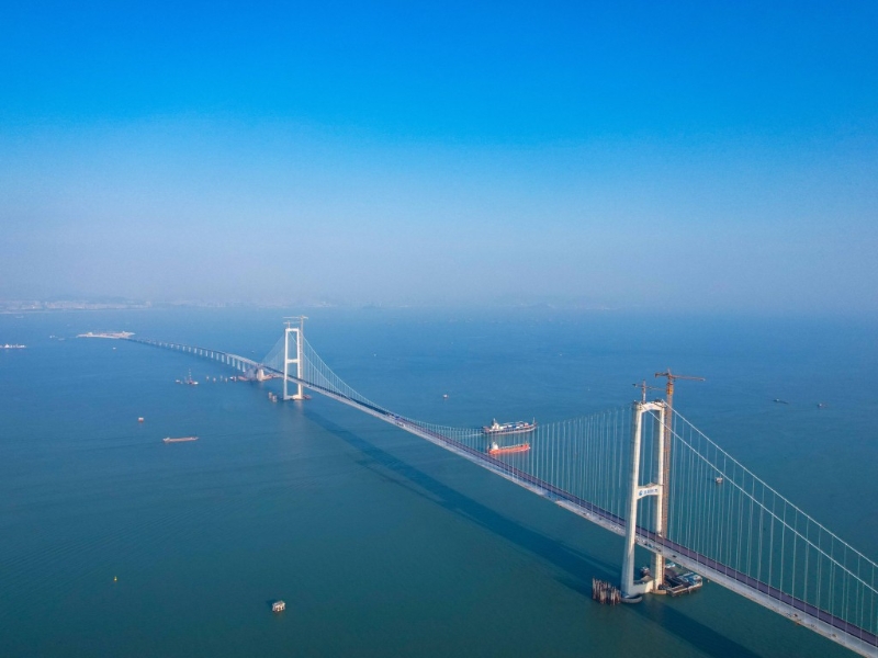 连接深圳至中山的深中通道，又名“深中大桥”，被誉为是大湾区又一个超级工程。
