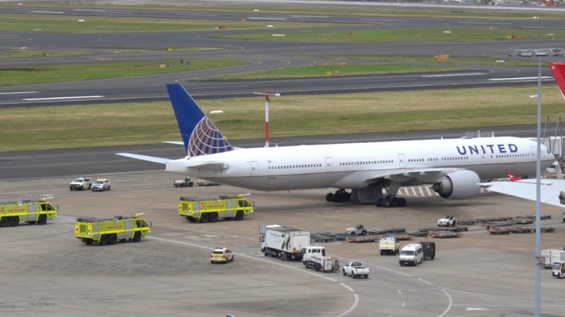 联合航空公司的波音777-300ER 客机。路透社