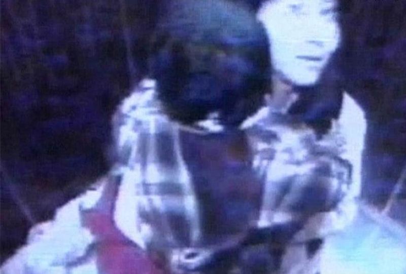 电梯监视器拍下刘姓母女的身影 电梯监视器拍下刘姓母女的身影