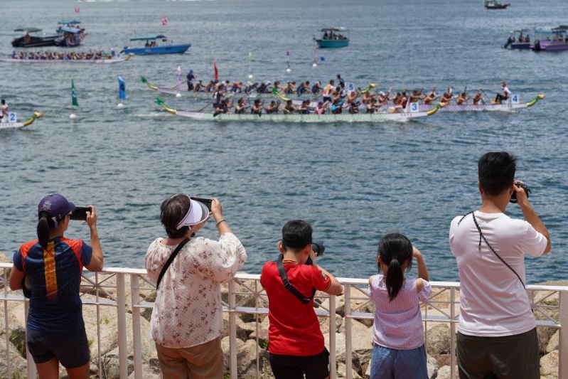 去年在大埔海滨公园举办的“2023大埔区龙舟竞赛”。资料图片