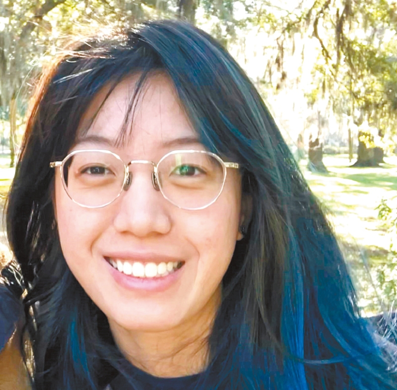 中国留学生蔡可欣。 中国留学生蔡可欣。