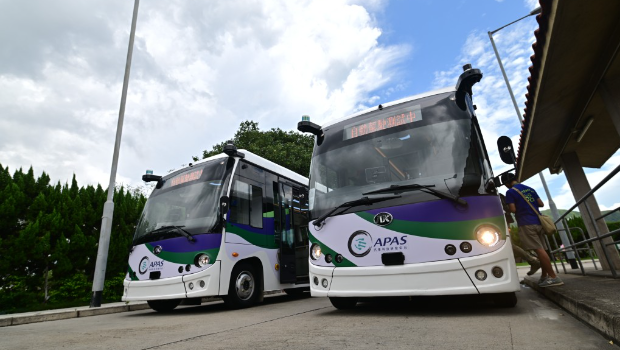 自动驾驶小巴元朗锦绣花园试载客 自动驾驶小巴元朗锦绣花园试载客