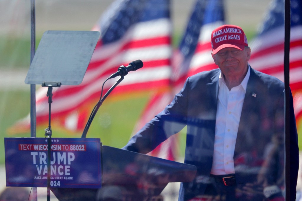 特朗普在威斯康辛州造势 特朗普在威斯康辛州造势