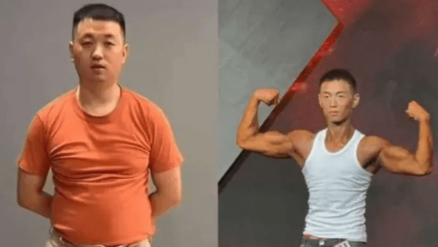 刘波摇身一变成为健美型男。 刘波摇身一变成为健美型男。