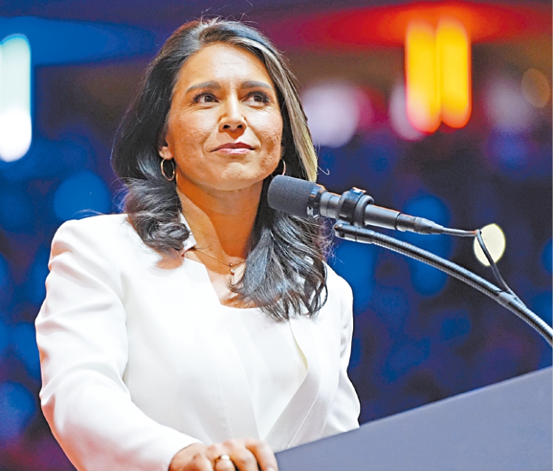 加巴德将出任美国情报总监。 加巴德将出任美国情报总监。