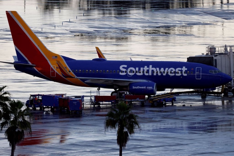 西南航空公司（Southwest Airlines）班机的资料照。