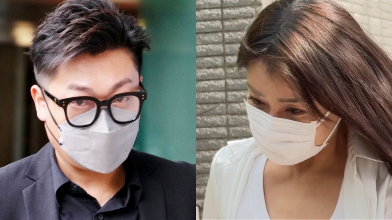 两名被告林舜(左)和潘巧贤(右)。 两名被告林舜(左)和潘巧贤(右)。