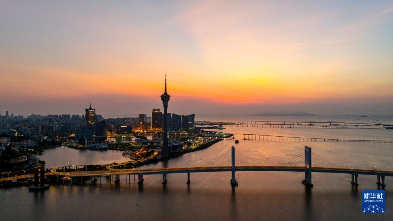 8月8日拍摄的澳门半岛景色 8月8日拍摄的澳门半岛景色