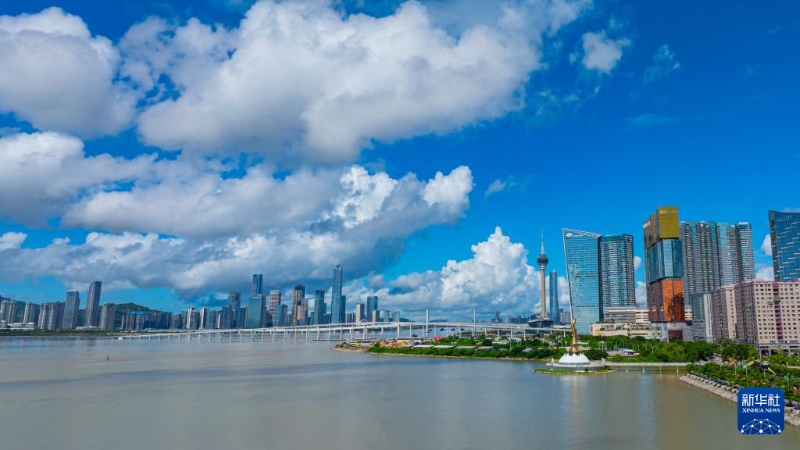 2024年7月6日拍摄的澳门风光(无人机照片)。新华社发(张金加 摄) 2024年7月6日拍摄的澳门风光(无人机照片)。新华社发(张金加 摄)