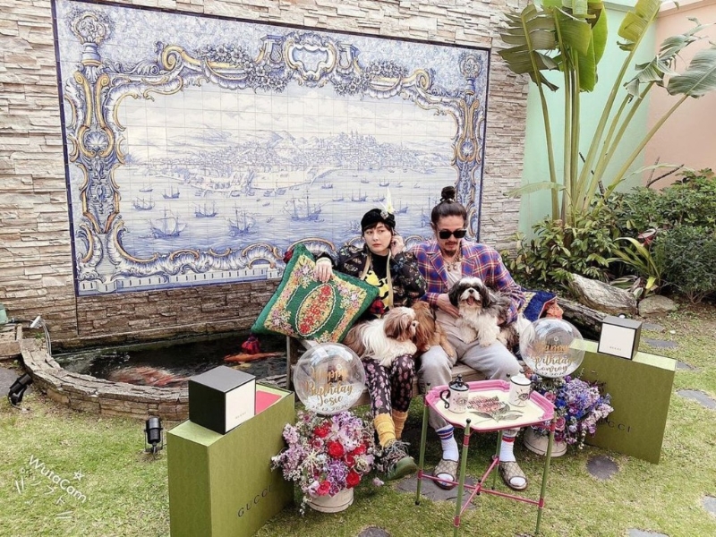 何超仪平日都经常在家中拍照,家中花园大到咁。 何超仪平日都经常在家中拍照,家中花园大到咁。