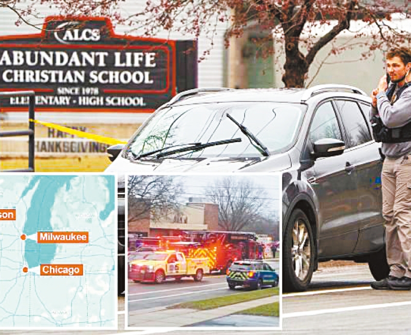 威州私校枪击案。 威州私校枪击案。