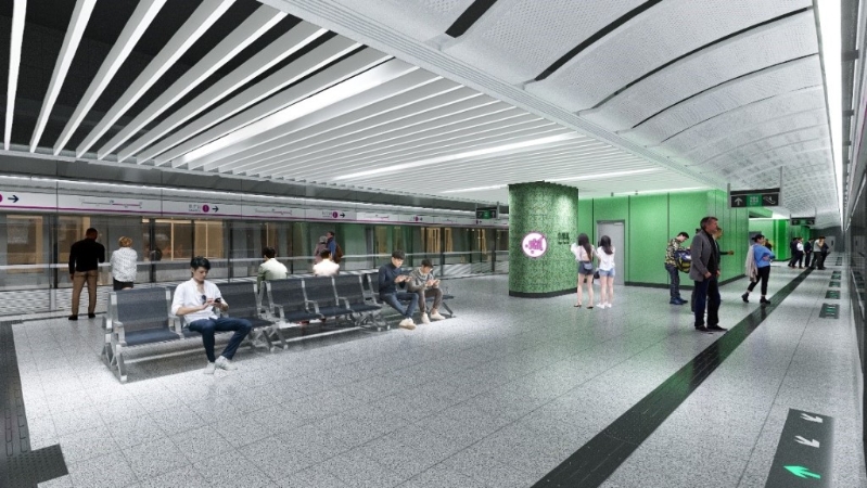 议员倡北环线主线支线同步施工。图为预计于2034年竣工的牛潭尾站设计图。 议员倡北环线主线支线同步施工。图为预计于2034年竣工的牛潭尾站设计图。