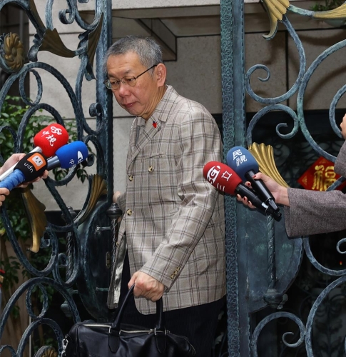 民众党主席柯文哲。 民众党主席柯文哲。