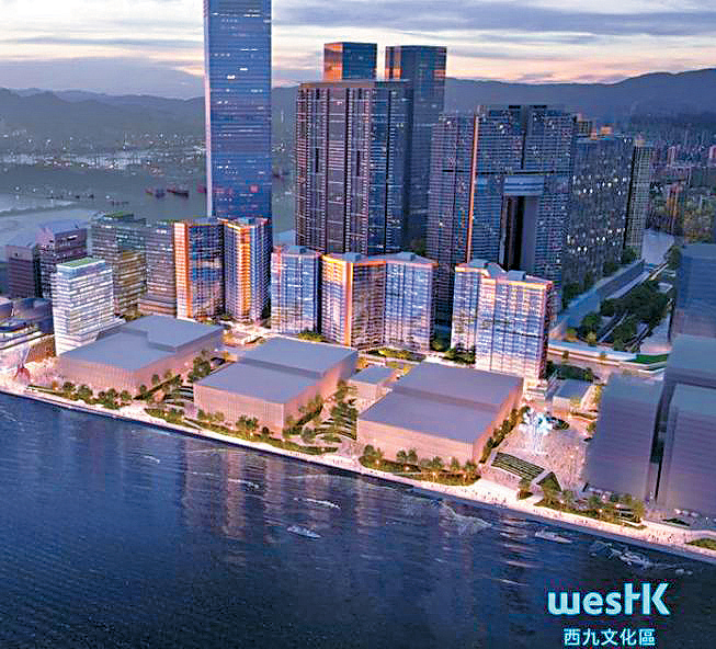 西九文化区拟建住宅,图为景观示意图。 西九文化区拟建住宅,图为景观示意图。