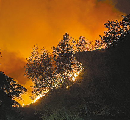加州山火。 加州山火。
